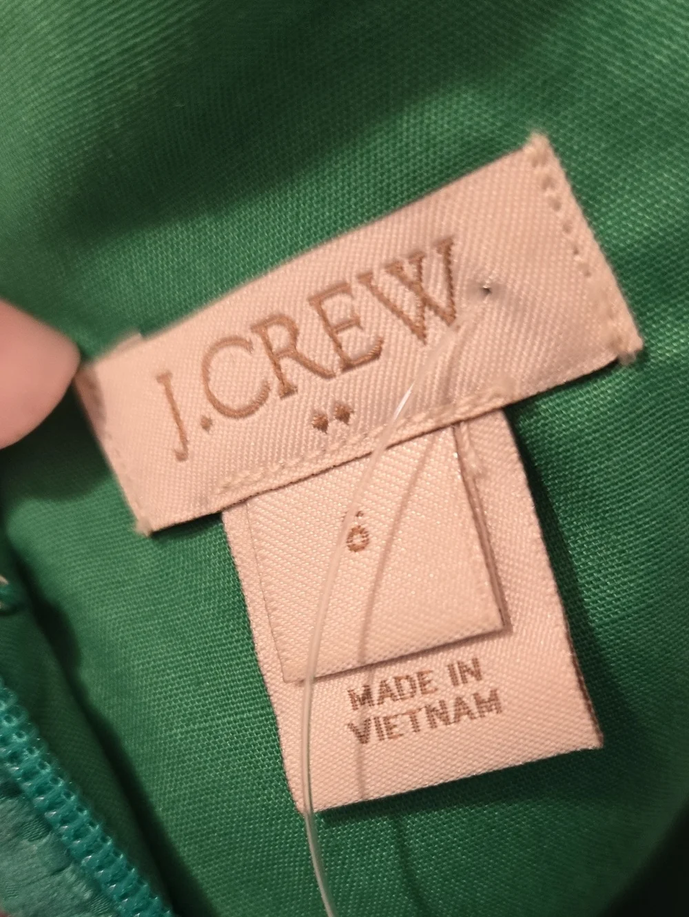 J. Crew Green Textured V-Neck Midi Dress